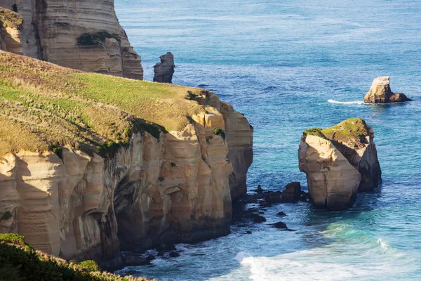 Lindas Paisagens Ocean Beach Nova Zelândia Inspirador Natural Fundo Viagem — Fotografia de Stock