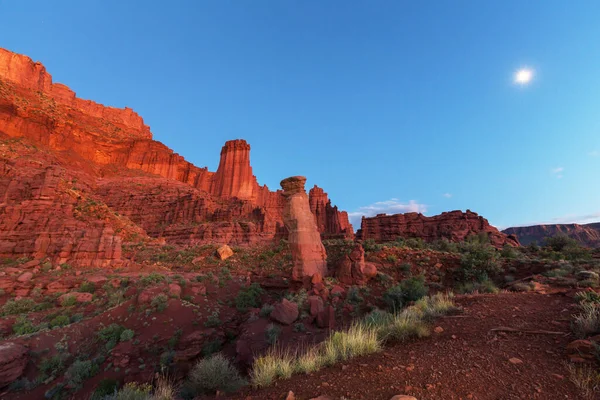 Fisher Towers Utah Ungewöhnliche Naturlandschaften — Stockfoto