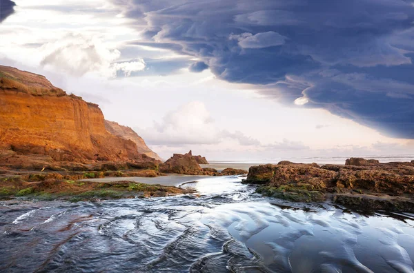 Beautiful Landscapes Ocean Beach New Zealand Inspiring Natural Travel Background — Stock Photo, Image