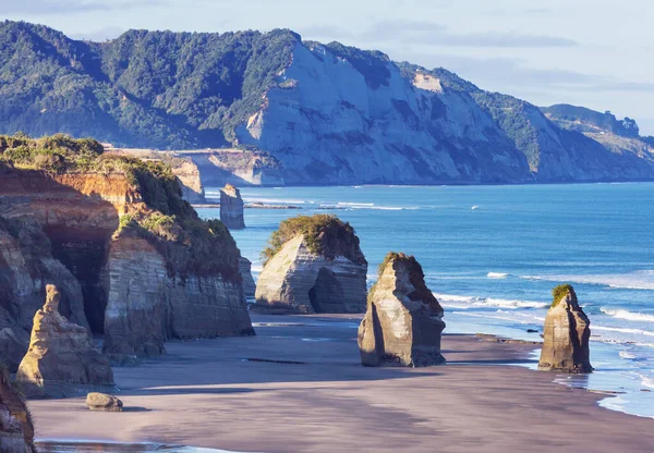 Beautiful landscapes it the Ocean Beach, New Zealand. Inspiring natural and travel background