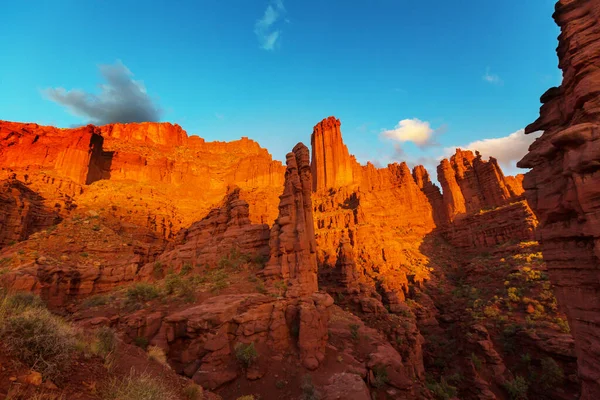 Fisher Towers Nello Utah Paesaggi Naturali Insoliti — Foto Stock