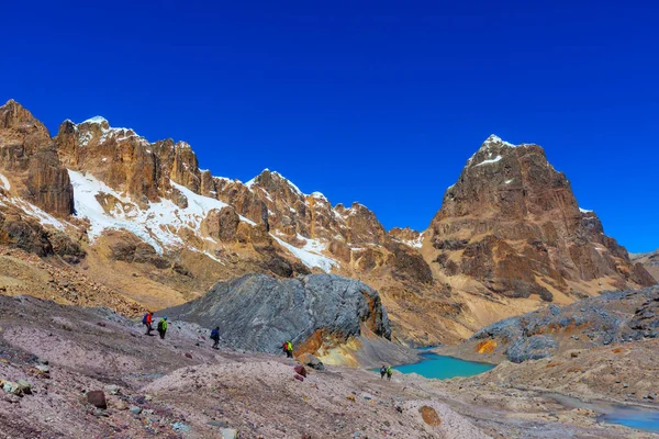 Escena Senderismo Las Montañas Cordillera Perú — Foto de Stock