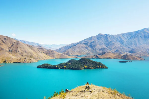 Increíbles Paisajes Naturales Nueva Zelanda Lago Las Montañas —  Fotos de Stock