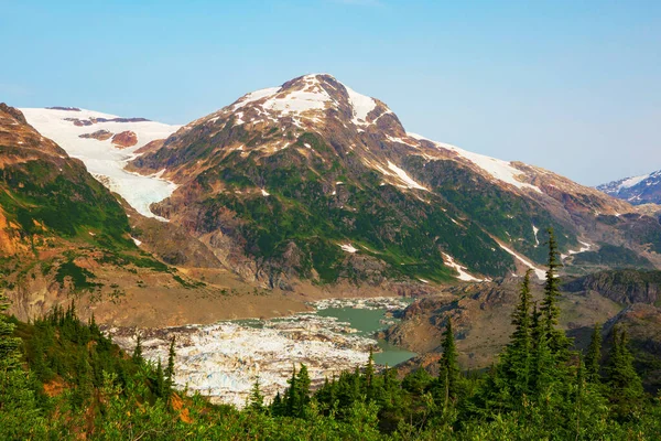 Vue Pittoresque Sur Montagne Dans Les Rocheuses Canadiennes Été — Photo