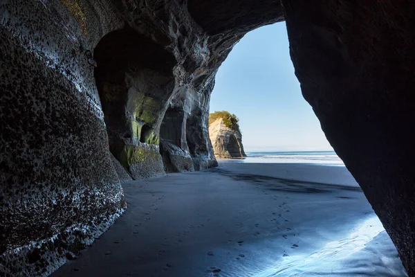 Hermosos Paisajes Playa Del Océano Nueva Zelanda Inspirando Fondo Natural —  Fotos de Stock