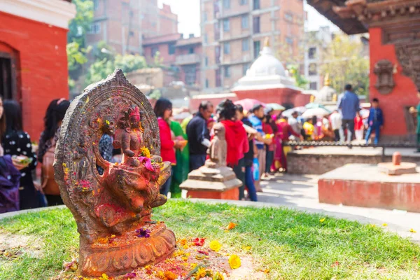 Nepálci Tradičním Náboženském Obřadu Chrámu Kathmandie Nepál — Stock fotografie