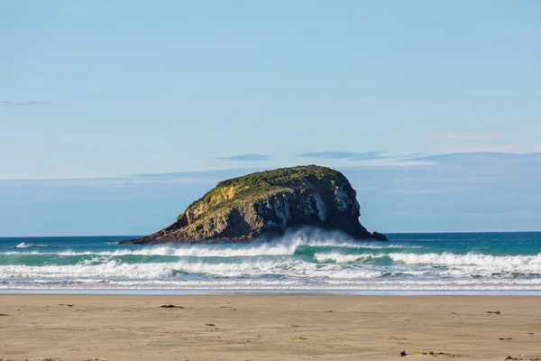 Piękne Krajobrazy Ocean Beach Nowa Zelandia Inspirujące Środowisko Naturalne Podróże — Zdjęcie stockowe