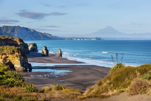 Lindas Paisagens Ocean Beach Nova Zelândia Inspirador Natural Fundo Viagem — Fotografia de Stock