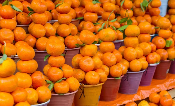 Mandarinka Pouličním Trhu Mexiku — Stock fotografie