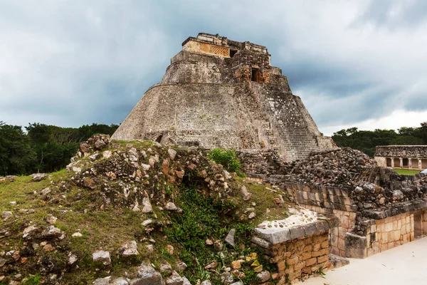 Piramide Maya Uxmal Yucatan Messico — Foto Stock