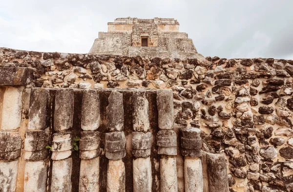 Piramide Maya Uxmal Yucatan Messico — Foto Stock
