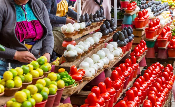 Gemüse Auf Dem Straßenmarkt Mexiko — Stockfoto