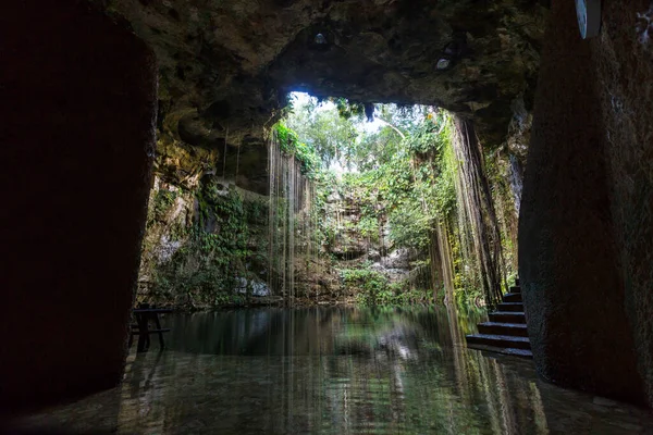 Niezwykłe Krajobrazy Kil Cenote Meksyk — Zdjęcie stockowe