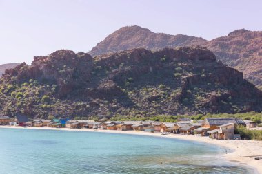 Güzel Baja California manzaraları, Meksika. Seyahat arkaplanı, kavram