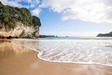Ocean Beach, Yeni Zelanda 'da güzel manzaralar var. İlham verici doğal ve seyahat geçmişi