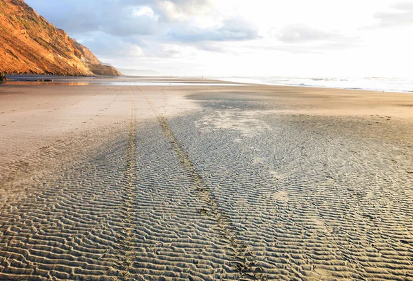 Vackra Landskap Det Ocean Beach Nya Zeeland Inspirerande Natur Och — Stockfoto