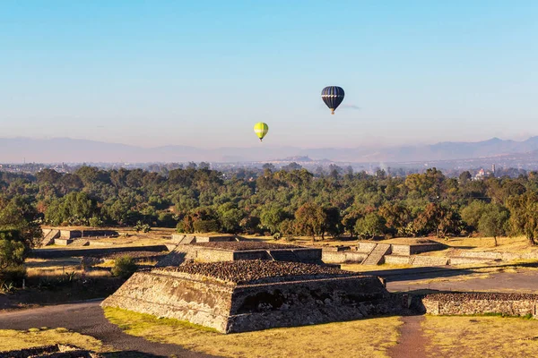 Teotihuacan Ősi Történelmi Kulturális Város Híres Régi Romjai Azték Civilizáció — Stock Fotó