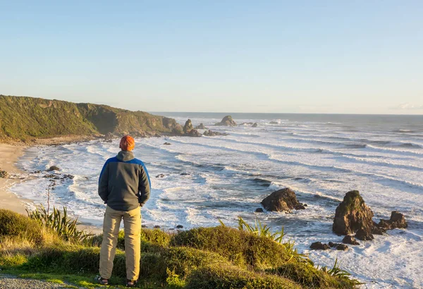 Beautiful landscapes it the Ocean Beach, New Zealand. Inspiring natural and travel background