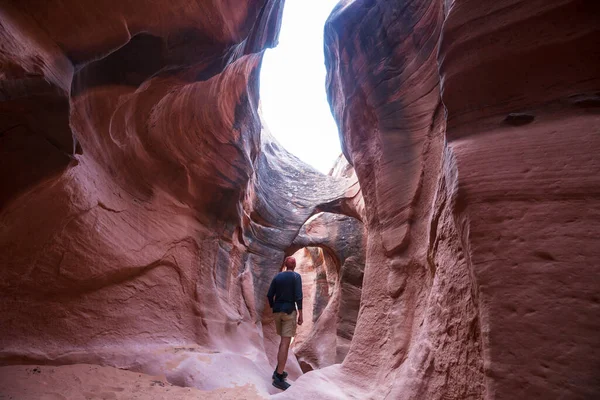 Slot Canyon Grand Staircase Escalante National Park Utah Eua Formações — Fotografia de Stock