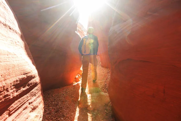 Slot Canyon Grand Staircase Escalante National Park Utah Eua Formações — Fotografia de Stock