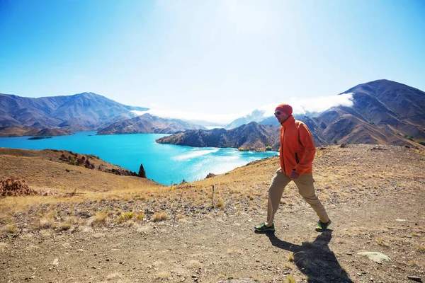Escursioni Calpestio Nuova Zelanda Viaggio Avventura Concetto — Foto Stock