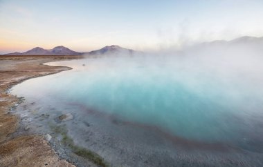 Atacama Çölü, Şili, Güney Amerika 'da Doğal Sıcak Bahar.