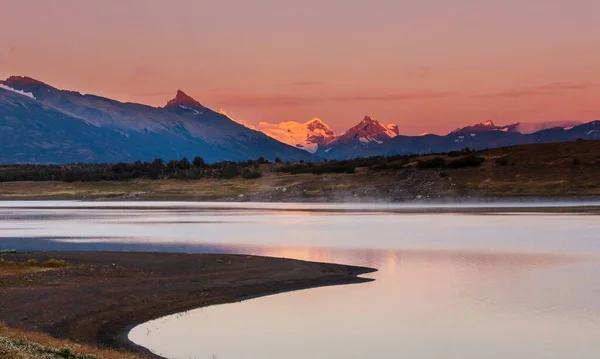 Beautiful Mountain Landscapes Patagonia Mountains Lake Argentina South America — Stock Photo, Image