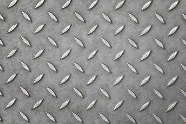 Bazı sokak mobilyalarına ait metalik doku. Detaylı olarak giyilmiş metal dokular. Metal damga dokusu. Gri metal arka plan. İnşaat ve malzeme tasarımı için kusursuz desen