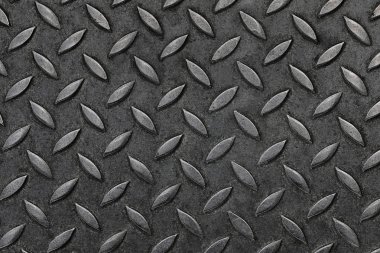 Bazı sokak mobilyalarına ait metalik doku. Detaylı olarak giyilmiş metal dokular. Metal damga dokusu. Gri metal arka plan. İnşaat ve malzeme tasarımı için kusursuz desen
