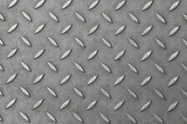Bazı sokak mobilyalarına ait metalik doku. Detaylı olarak giyilmiş metal dokular. Metal damga dokusu. Gri metal arka plan. İnşaat ve malzeme tasarımı için kusursuz desen