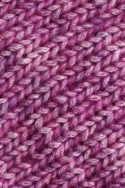 Violet Textured Knitted Background Close Wool Fabric Texture — Stock Photo, Image