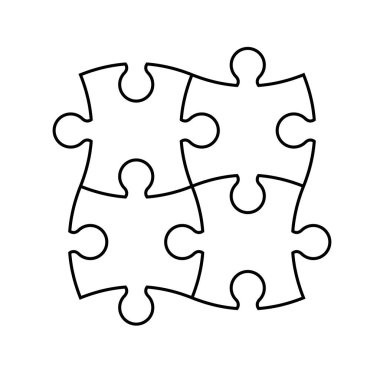 Yapboz parçaları kümesi