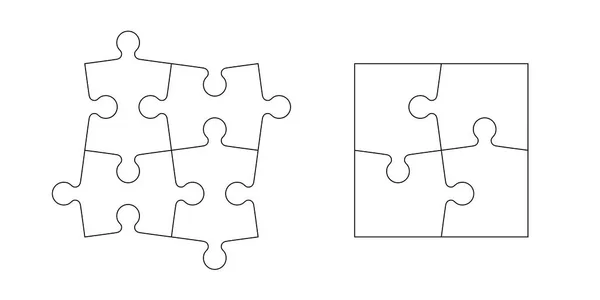 Zestaw elementów układanki — Wektor stockowy