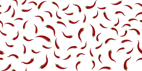 Naadloze van chilipepers — Stockvector