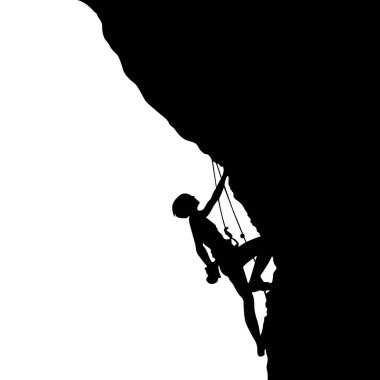 Bir dağcının silueti
