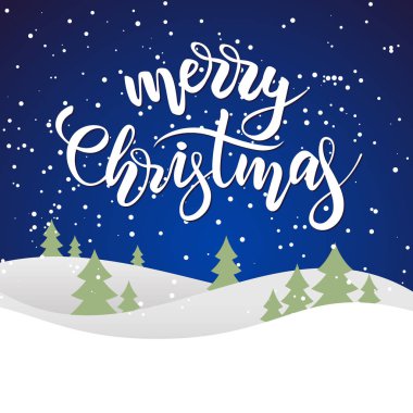 Mavi neşeli Noel kartı