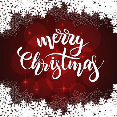 Kırmızı neşeli Noel kartı