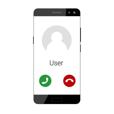 Gelen aramalı akıllı telefon ekranı.