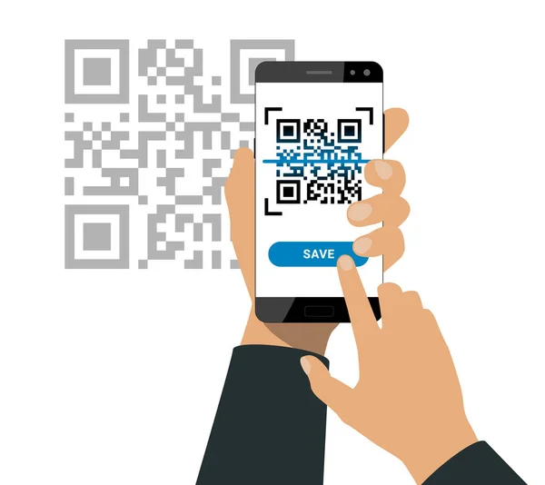 Scanning qr code — Stock Vector