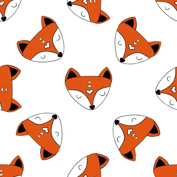 Sans couture des renards scandinaves — Image vectorielle