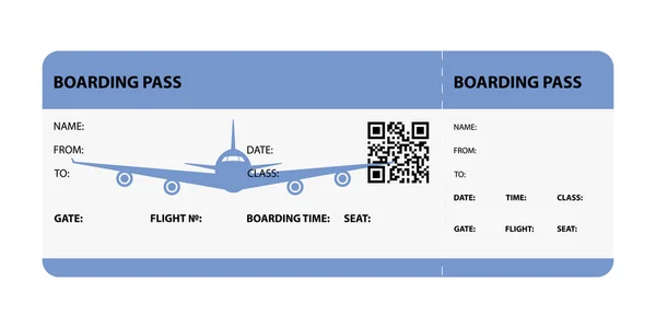 Blue boarding pass — Stock Vector