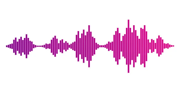 Pink violet Sound waves — Stock Vector