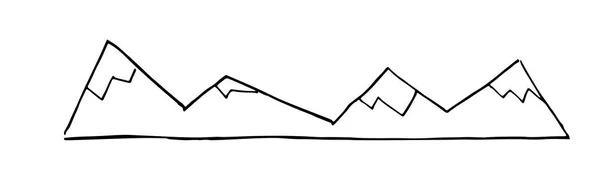 Montagnes style doodle — Image vectorielle