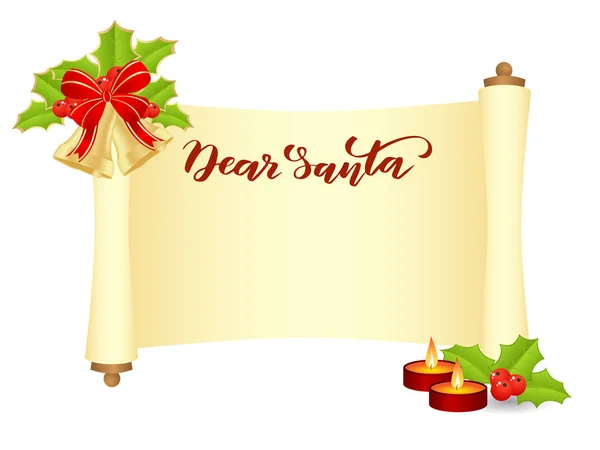 Manuscrit Dear Santa — Image vectorielle