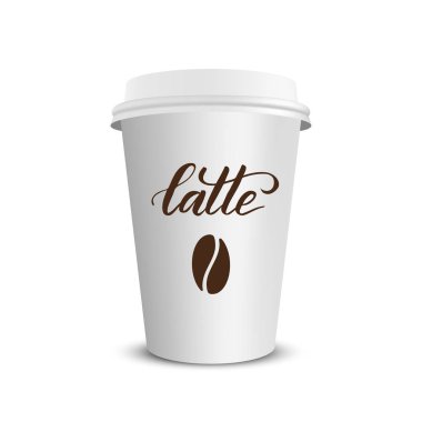 Vektör gerçekçi kağıt kahve Kupası