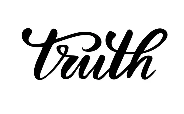 Harjaa kalligrafiaa Totuus — vektorikuva