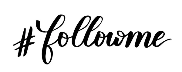 Hashtag followme calligraphie au pinceau — Image vectorielle