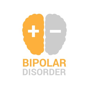Bipolar bozukluk için beyin simgesi