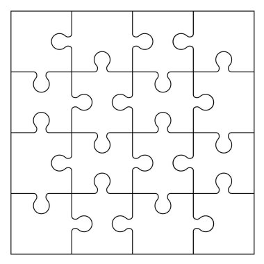 Yapboz parçaları kümesi