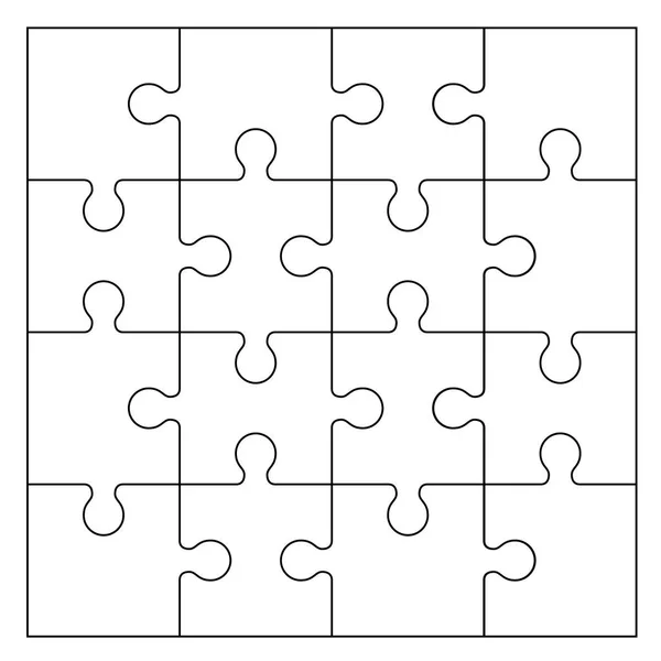 Conjunto de piezas del rompecabezas — Archivo Imágenes Vectoriales